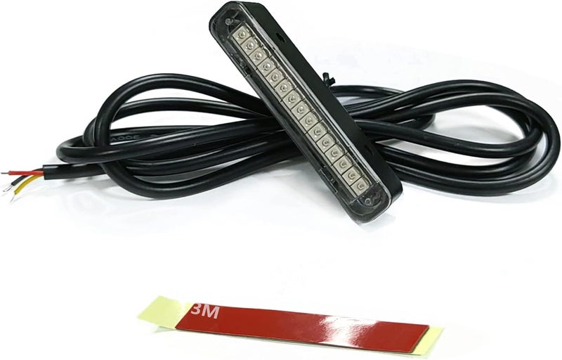 NBWDY 1Pcs 15 Red Leds Waterproof Motorcycle Led License Plate Light,Brake Stop Light,Tail Light,Trailer Light,Side Marker Light,Signal Warning Light for Motorcycle Scooter Bike ATV Car RV SUV - Image 1